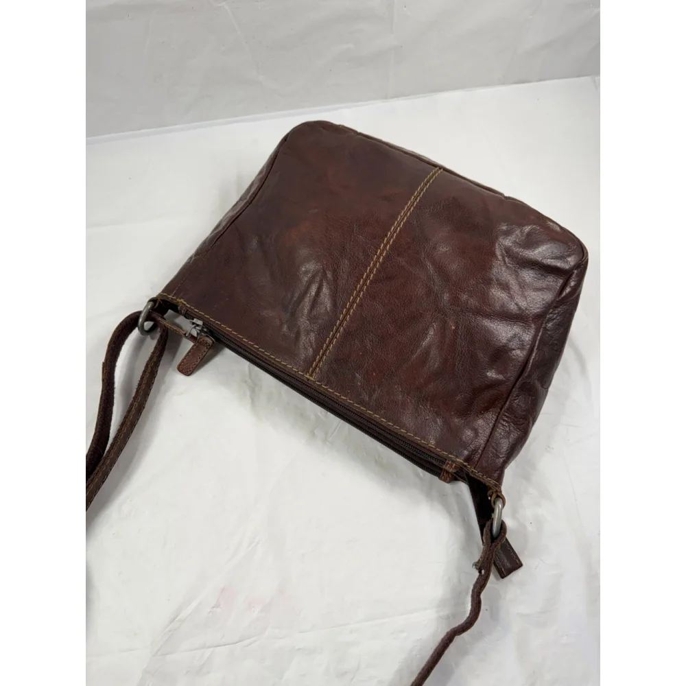 Jack Georges Voyager Leather Crossbody Messenger Hobo Bag